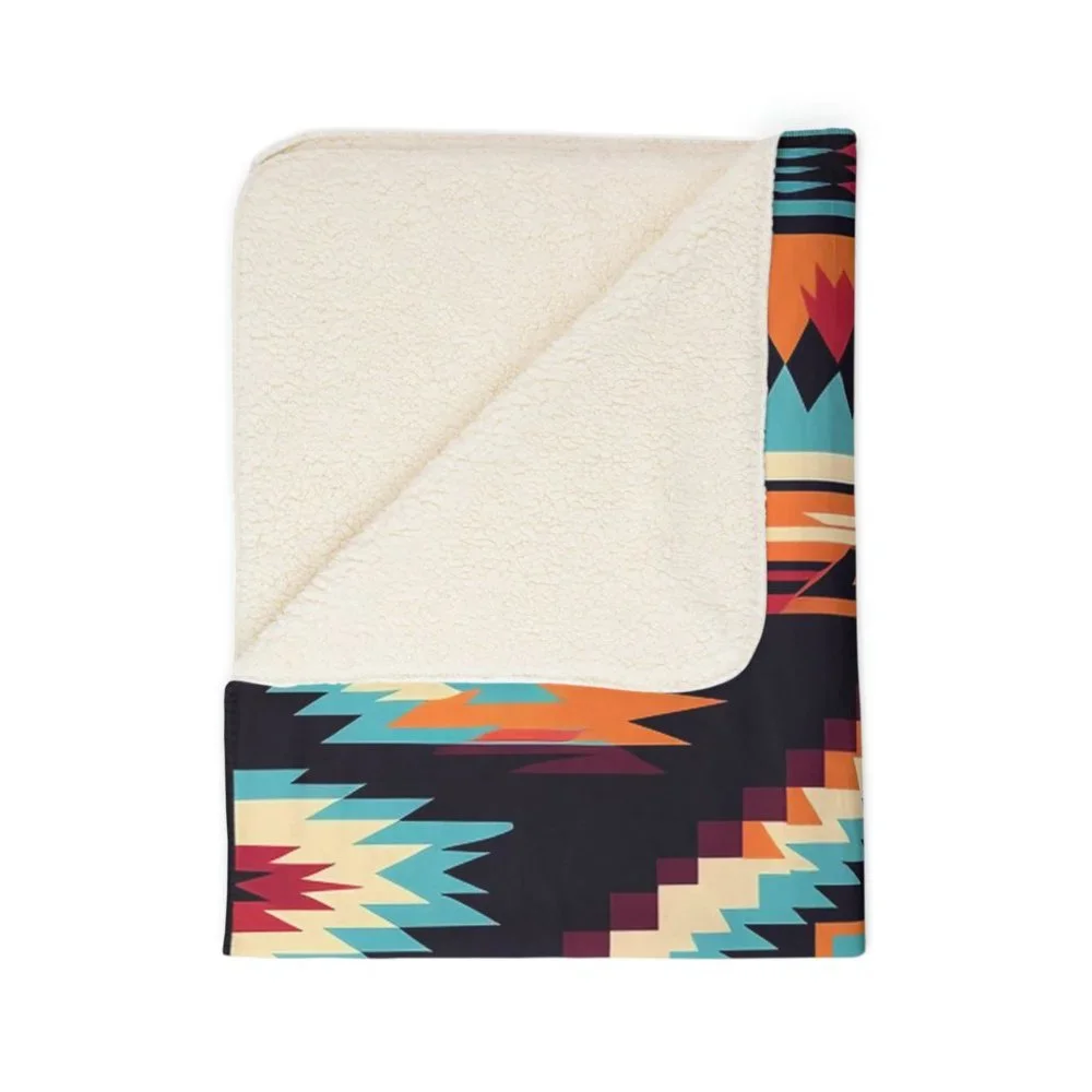 ✨ Ultra-Soft Native Sherpa Blanket | Southwestern Fleece Throw